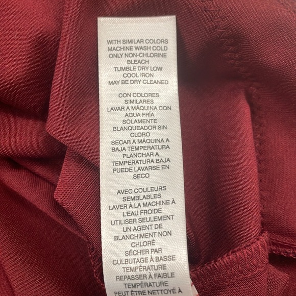 WHBM Burgundy Lace Trim Cami Top NWT - Picture 5 of 5